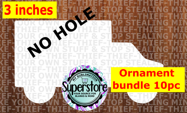 Box Truck - withOUT hole - Ornament Bundle Price