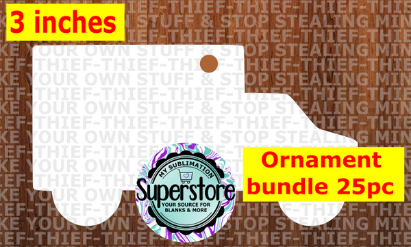 Box Truck - with hole - Ornament Bundle Price