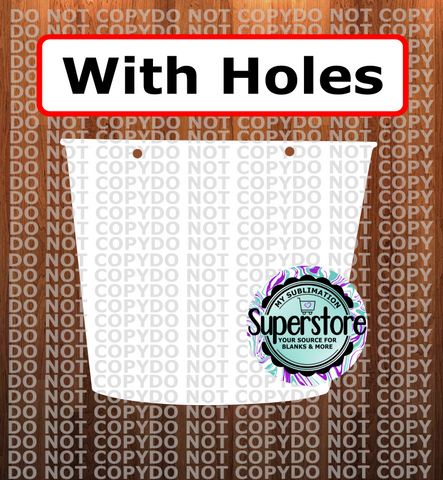 Bucket - WITH holes - Wall Hanger - 5 sizes to choose from - Sublimation Blank
