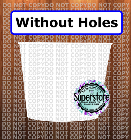 Bucket - withOUT holes - Wall Hanger - 5 sizes to choose from - Sublimation Blank