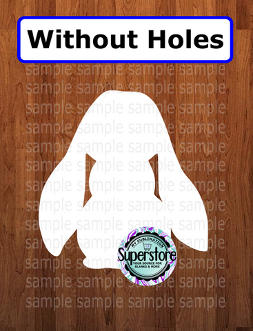 Floppy ear bunny - withOUT holes - Wall Hanger - 6 sizes to choose from - Sublimation Blank