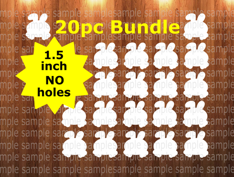 20pc bundle - 1.5 inch Bunny butt (great for badge reels & hairbow centers)
