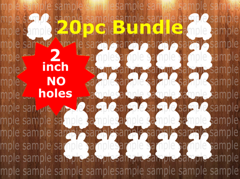 20pc bundle - 2 inch Bunny butt (great for badge reels & hairbow centers)
