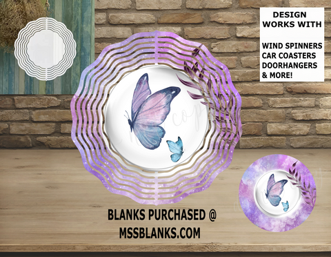(Instant Print) Digital Download - Butterfly round design