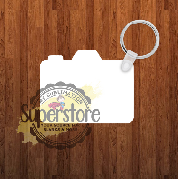 Camera Keychain - Single sided or double sided - Sublimation Blank