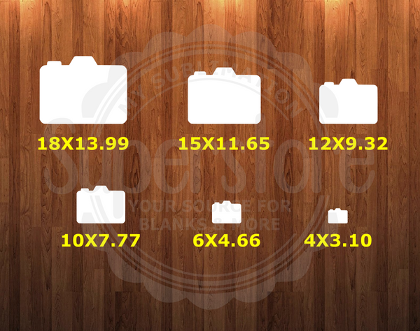 With holes - Camera shape - 6 different sizes - Sublimation Blanks