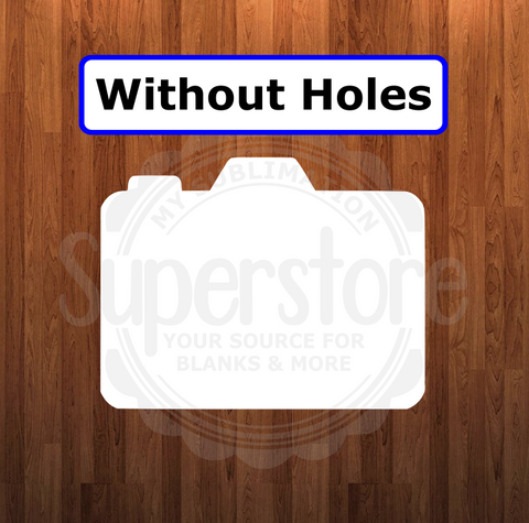 WithOUT holes - Camera shape - 6 different sizes - Sublimation Blanks