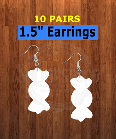 Candy earrings size 1.5 inch - BULK PURCHASE 10pair