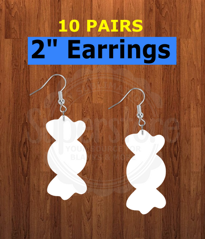 Candy earrings size 2 inch - BULK PURCHASE 10pair
