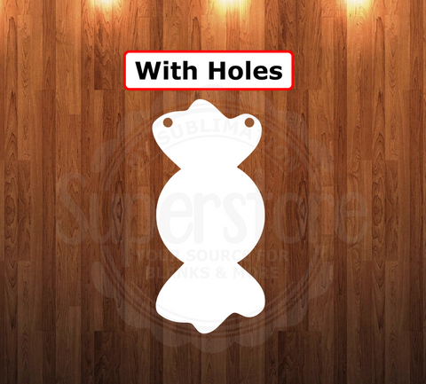 With holes - Candy twist shape - 6 different sizes - Sublimation Blanks