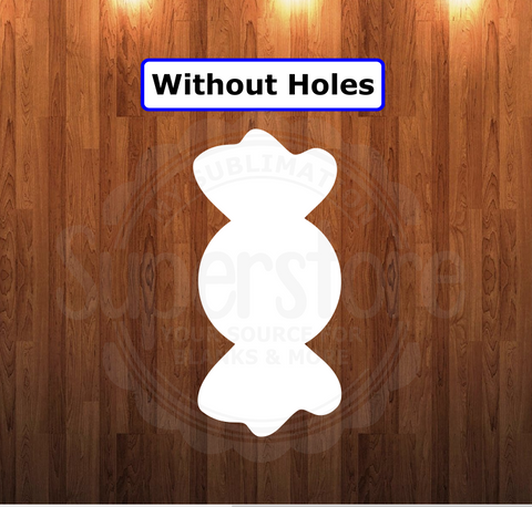 WithOUT holes - Candy twist shape - 6 different sizes - Sublimation Blanks