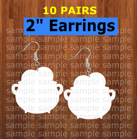 Cauldron earrings size 2 inch - BULK PURCHASE 10pair