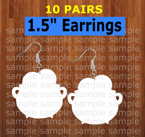 Cauldron earrings size 1.5 inch - BULK PURCHASE 10pair