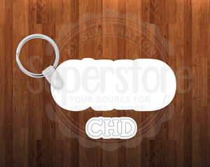 CHD Keychain - Single sided - Sublimation Blank