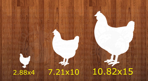 WithOUT HOLES -  Chicken  - 3 sizes to choose from -  Sublimation Blank  - 1 sided  or 2 sided options