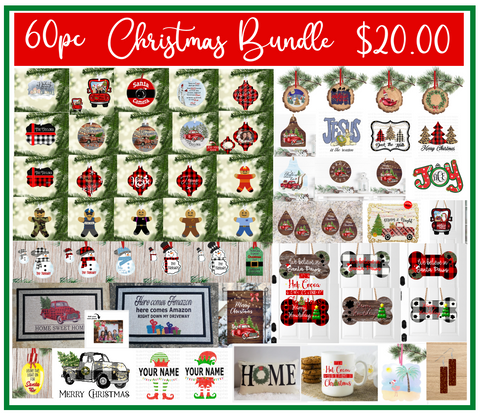 Digital download - 60 piece Christmas Bundle - made for our sub blanks