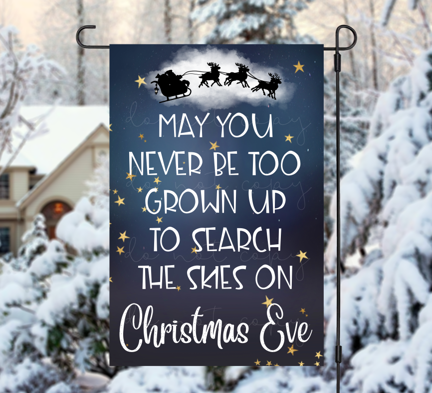 (Instant Print) Digital Download - Christmas Eve garden flag - made for our blanks