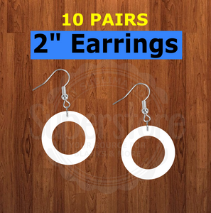 Open circle earrings size 2inch - BULK PURCHASE 10pair