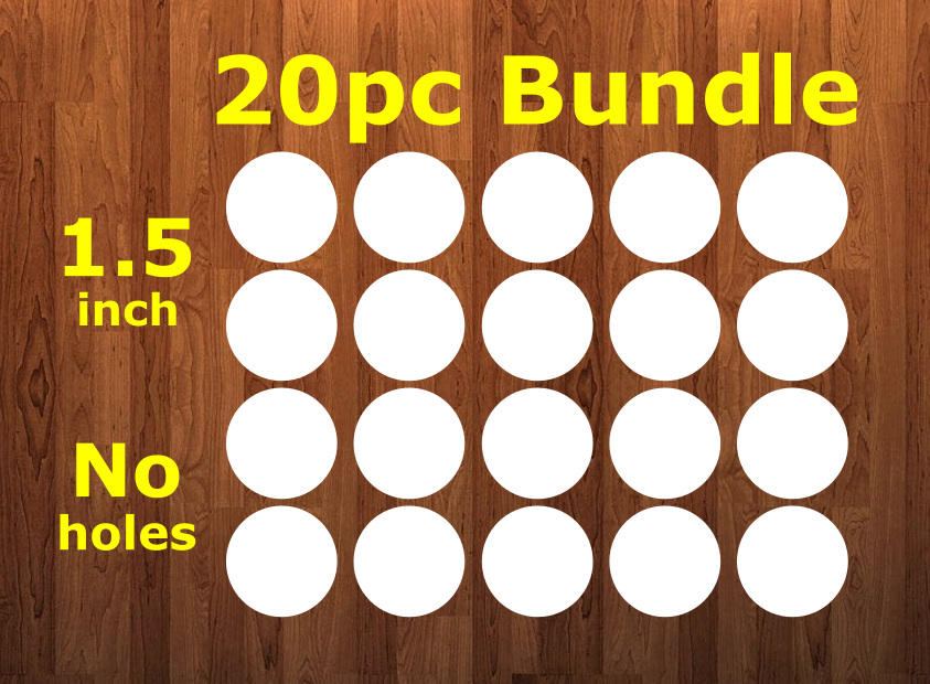 20pc bundle - 1.5 inch circles (great for badge reels & hairbow centers)
