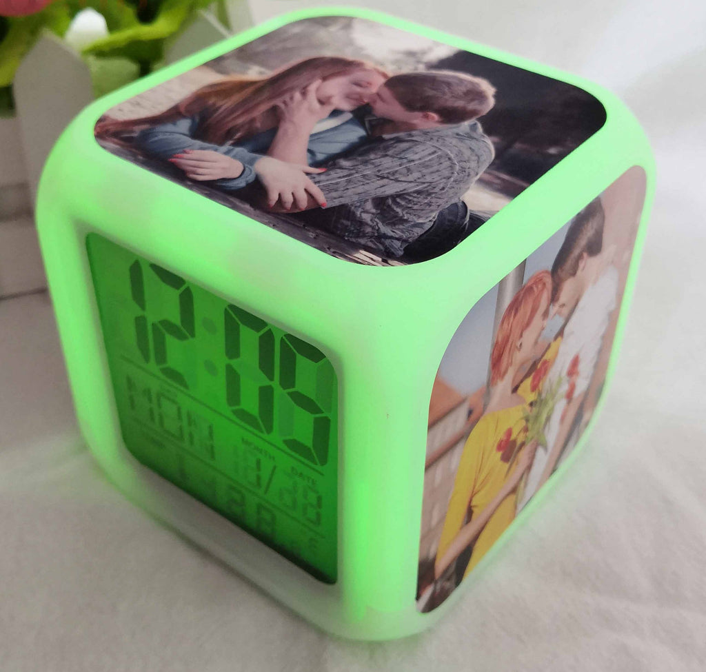 Customized Diy Color Changing LED Clocks Sublimation Blanks Digital Alarm  Clock