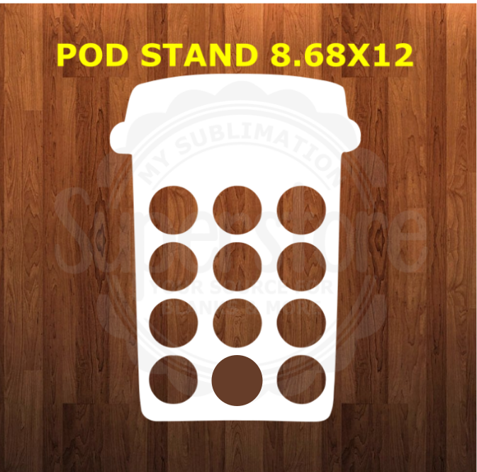 8.68x12 Coffee Pod Stand - Feet Included