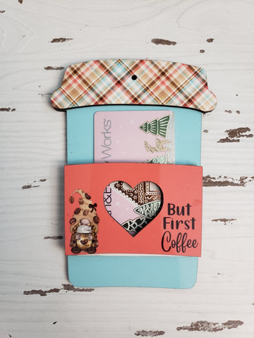 (Instant Print) Digital Download - But first coffee - design for the gift card holder