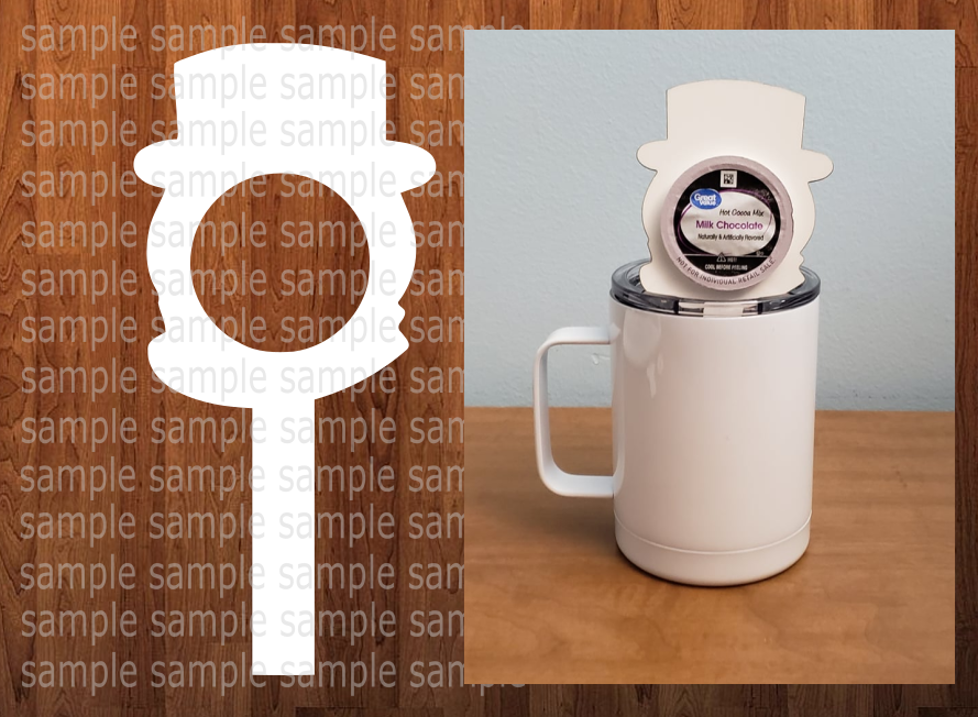 Snowman Pod for Coffee Cup - 10pc Bundle Price (Size 2.90x6.05)