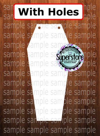 Coffin WITH holes - Wall Hanger - 5 sizes to choose from - Sublimation Blank