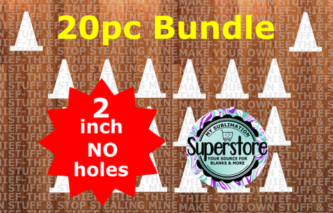 2 inch Bundle -Traffic Cone - (great for badge reels & hairbow centers)