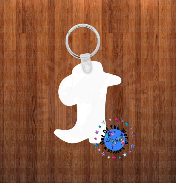 Hat & Boot Keychain - Single sided or double sided  -  Sublimation Blank