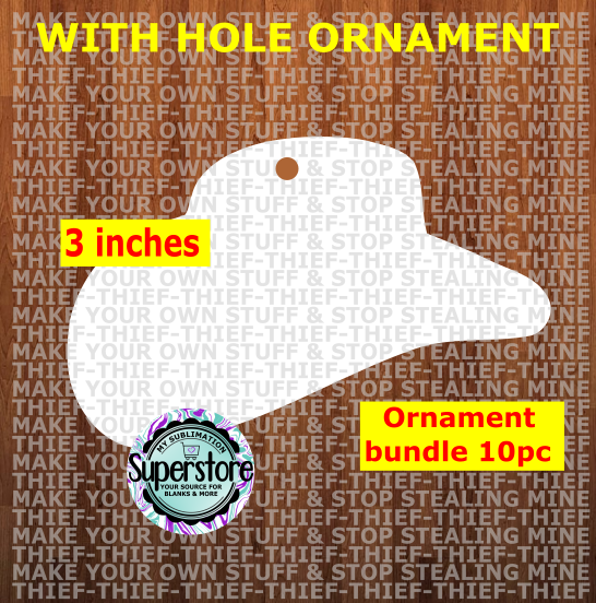 Cowboy hat - with hole - Ornament Bundle Price