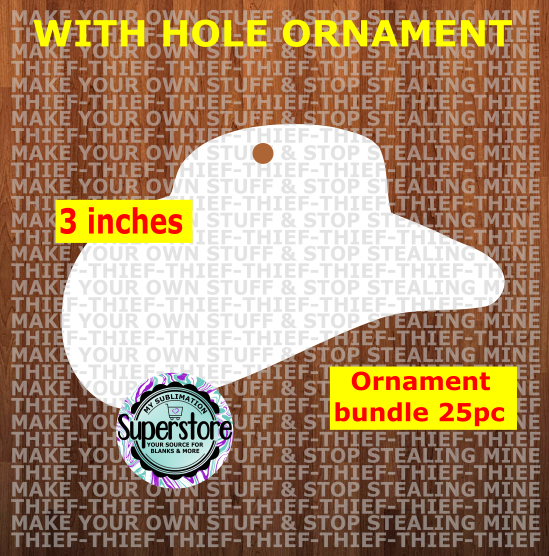 Cowboy hat - with hole - Ornament Bundle Price