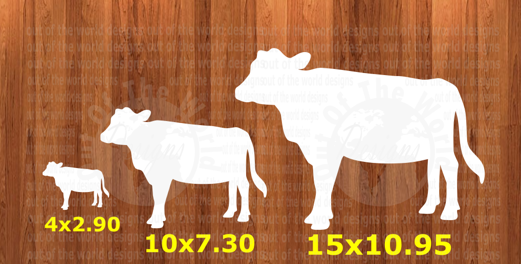 WithOUT HOLES - Cow  - 3 sizes to choose from -  Sublimation Blank  - 1 sided  or 2 sided options