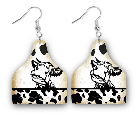 (Instant Print) Digital Download - Cow tag design