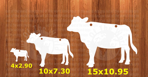 With HOLES  - Cow  - 3 sizes to choose from -  Sublimation Blank  - 1 sided  or 2 sided options