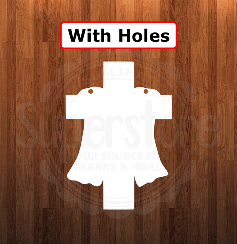 With holes - Cross with cloth shape - 6 different sizes - Sublimation Blanks