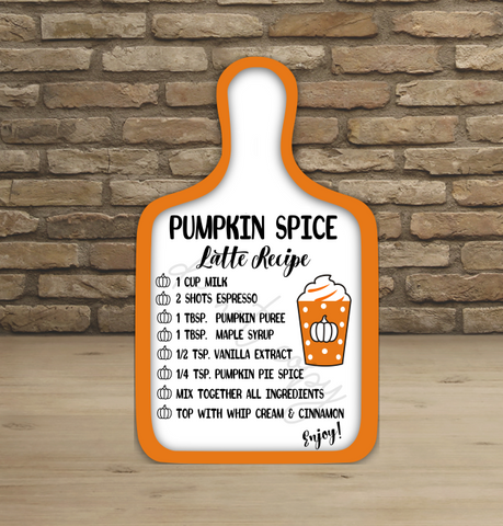 (Instant Print) Digital Download - Pumpkin Spice Cutting Board design