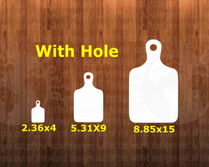 With hole - Cutting board - 3 sizes to choose from -  Sublimation Blank  - 1 sided  or 2 sided options