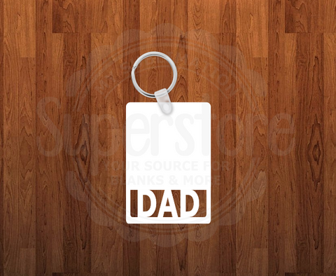 Blanks by Woo LLC MDF Dad Sublimation Keychain
