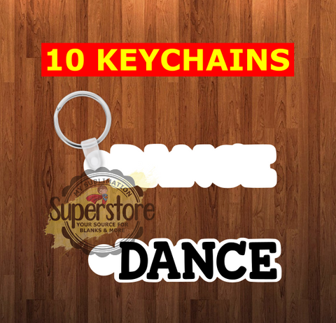Dance Keychain - Single sided or double sided - Sublimation Blank