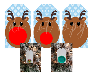 (Instant Print) Digital Download - Deer tag playdoh and slime ornament design bundle