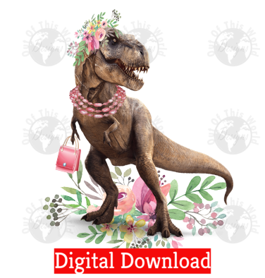Glam Dinosaur (Instant Print) Digital Download