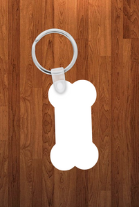 Dog bone Keychain - Single sided or double sided  -  Sublimation Blank