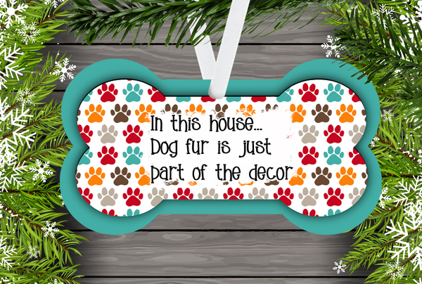 (Instant Print) Digital Download - In this house dog fur is part of the decor - dog bone