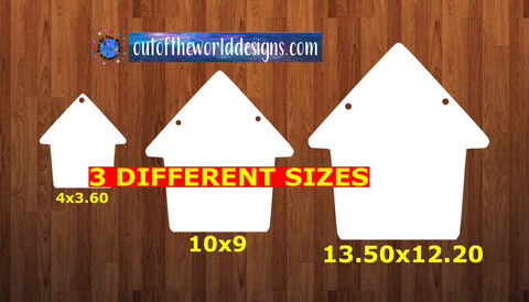 Dog house with holes - Wall Hanger - 3 sizes to choose from -  Sublimation Blank  - 1 sided  or 2 sided options