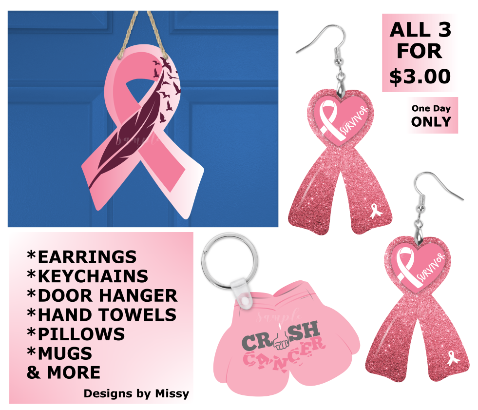 Digital download - Cancer awareness bundle *matching sub blanks available*
