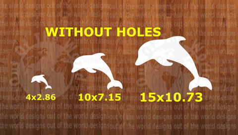 WithOUT holes - Dolphin - 3 sizes to choose from -  Sublimation Blank  - 1 sided  or 2 sided options