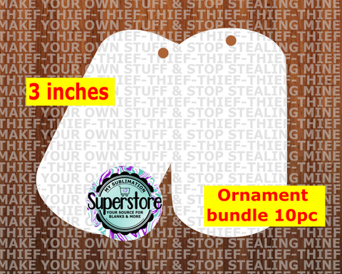 Double Dog Tag - with hole - Ornament Bundle Price
