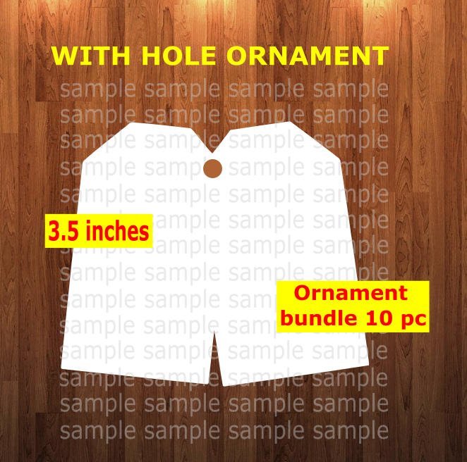 Dual tag with top hole - Ornament Bundle price with top hole