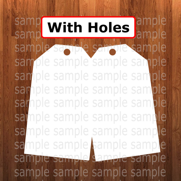 With holes - Dual tag shape - 6 different sizes - Sublimation Blanks
